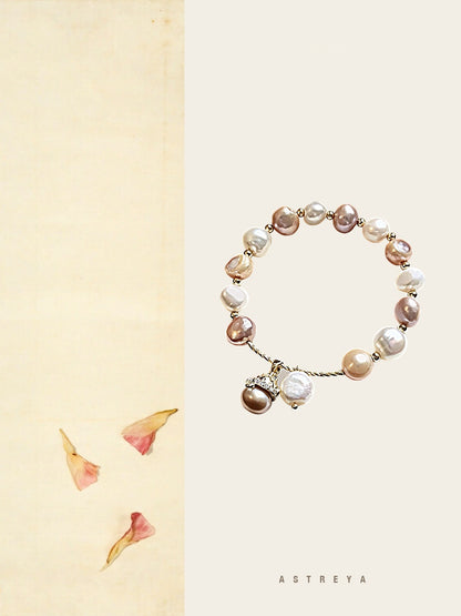 Multi-Colour Baroque Pearl Charm Bracelet